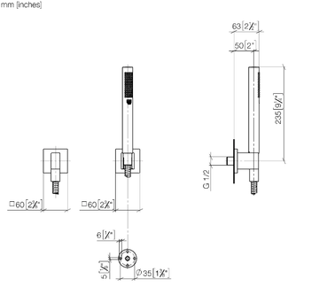 27808980 - Wall-mounted handshower with hose by Dornbracht - view 3