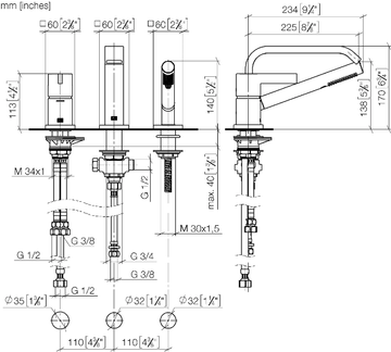IMO 27412670 - Bathtub set with hand shower by Dornbracht - view 3