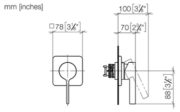 LULU 36060710 - Single handle shower mixer with plate by Dornbracht - view 3