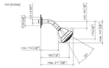 MADISON 28508360 - Wall-mounted overhead shower with arm by Dornbracht - view 3
