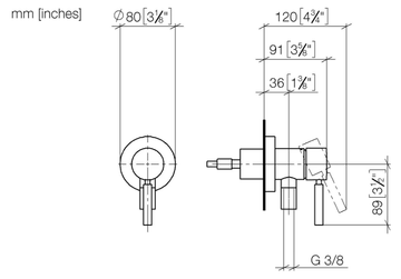 META 36045660 - Single handle shower mixer by Dornbracht - view 3