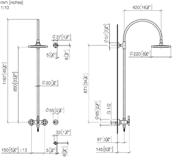 TARA 26632892 - Wall-mounted shower panel with hand shower by Dornbracht - view 3