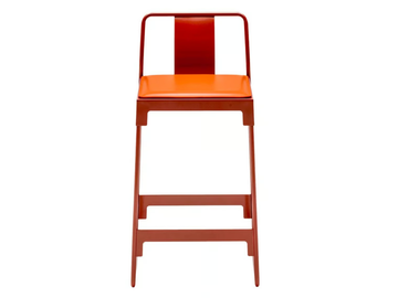 MINGX - High powder coated steel stool with back by Driade - view 2