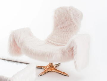 COCKY - Fur armchair with armrests by Driade - view 2
