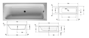 D-CODE - Built-in acrylic bathtub by Duravit - view 3