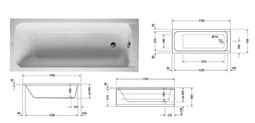 D-CODE - Built-in acrylic bathtub by Duravit - view 3