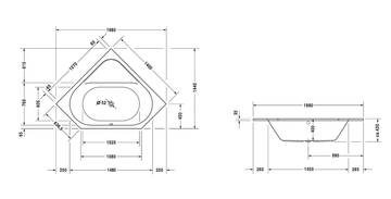 D-CODE - Built-in corner bathtub by Duravit - view 3