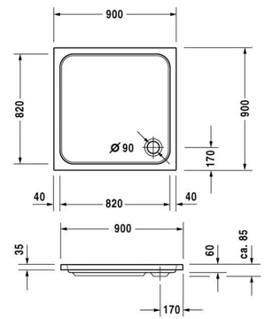 D-CODE - Acrylic shower tray by Duravit - view 3