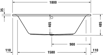 D-NEO - Oval built-in acrylic bathtub by Duravit - view 3