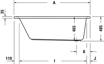 D-NEO - Rectangular built-in acrylic bathtub by Duravit - view 3