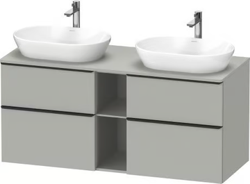 D-NEO - Double wall-mounted vanity unit with drawers by Duravit - view 3