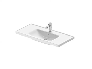 D-NEO - Inset rectangular washbasin with integrated countertop by Duravit - view 2