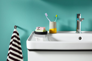 D-NEO - Inset rectangular washbasin with integrated countertop by Duravit - view 3