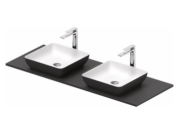 SIVIDA - Double composite material washbasin countertop by Duravit - view 2