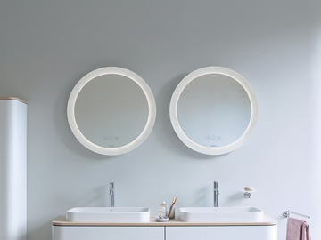 HAPPY D.2 PLUS - Round wall-mounted mirror set with integrated lighting by Duravit - view 2