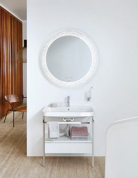 HAPPY D.2 PLUS - Console ceramic washbasin with towel rail by Duravit - view 3