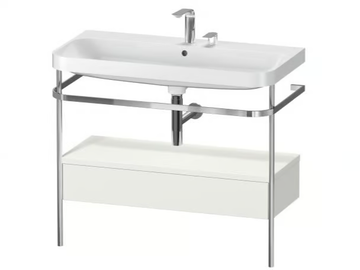 HAPPY D.2 PLUS - Console ceramic washbasin with towel rail by Duravit - view 2