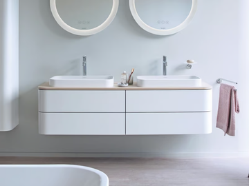 HAPPY D.2 PLUS - Double wall-mounted vanity unit with drawers by Duravit - view 2