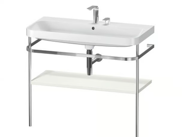 HAPPY D.2 PLUS - Console rectangular ceramic washbasin with towel rail by Duravit - view 2