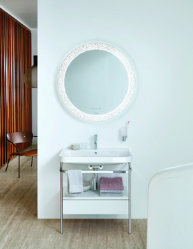 HAPPY D.2 PLUS - Console rectangular ceramic washbasin with towel rail by Duravit - view 3