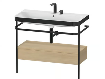 HAPPY D.2 PLUS - Console ceramic washbasin with towel rail by Duravit - view 2
