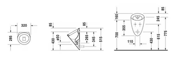 STARCK 1 - Suspended ceramic urinal by Duravit - view 3