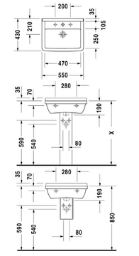STARCK 3 - Ceramic washbasin with overflow by Duravit - view 3