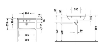 STARCK 3 - Ceramic washbasin with overflow by Duravit - view 3