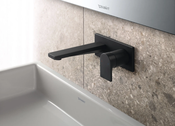 TULUM - 2 hole wall-mounted washbasin mixer with plate by Duravit - view 3