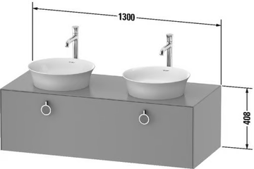 WHITE TULIP WT4983 - Double wall-mounted wooden vanity unit with drawers by Duravit - view 3