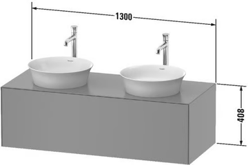 WHITE TULIP WT4978 - Double wall-mounted wooden vanity unit with drawers by Duravit - view 3