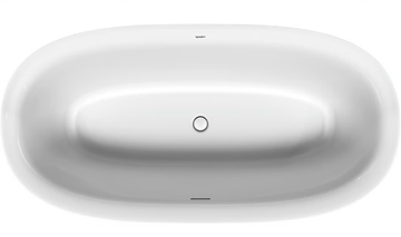 WHITE TULIP - Freestanding oval ceramic bathtub by Duravit - view 3