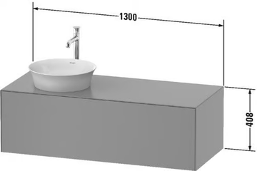 WHITE TULIP WT4977 - Single wall-mounted wooden vanity unit with drawers by Duravit - view 3