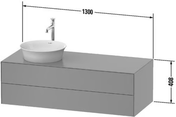 WHITE TULIP WT4987 - Single wall-mounted wooden vanity unit with drawers by Duravit - view 3