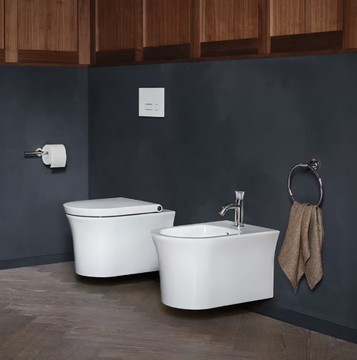 WHITE TULIP - Wall-hung ceramic bidet with overflow by Duravit - view 3