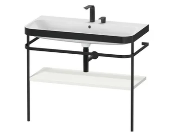 HAPPY D.2 PLUS - Console ceramic washbasin with towel rail by Duravit - view 2