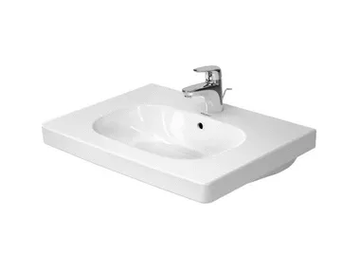 D-CODE - Rectangular single ceramic washbasin with overflow by Duravit - view 2