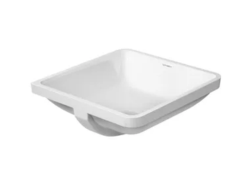 STARCK 3 - Undermount square ceramic washbasin with overflow by Duravit - view 2