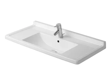 STARCK 3 - Rectangular ceramic washbasin by Duravit - view 2