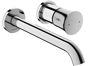 WHITE TULIP - Wall-mounted metal washbasin mixer by Duravit - view 2