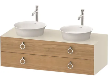 WHITE TULIP WT4993 - Double wall-mounted wooden vanity unit with drawers by Duravit - view 2