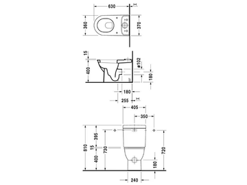 DARLING NEW - Close coupled ceramic toilet by Duravit - view 3