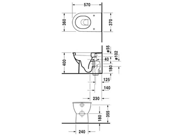DARLING NEW - Ceramic toilet by Duravit - view 3