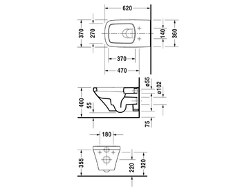 DURASTYLE - Wall-hung ceramic toilet by Duravit - view 3