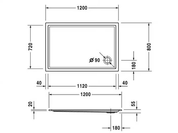 STARCK - Rectangular acrylic shower tray by Duravit - view 3