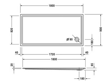 STARCK - Rectangular acrylic shower tray by Duravit - view 3