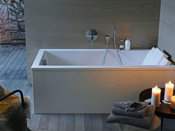 STARCK - Rectangular acrylic bathtub by Duravit - view 3