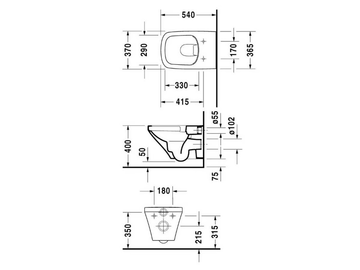 DURASTYLE - Wall-hung ceramic toilet by Duravit - view 3