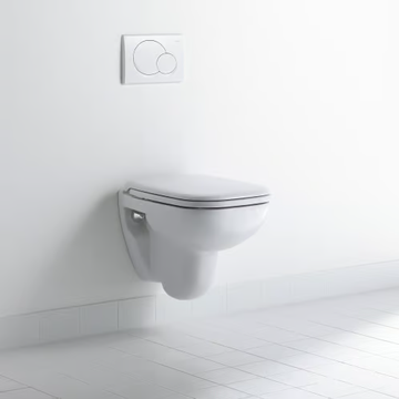 D-CODE - Wall-hung compact ceramic toilet by Duravit - view 3