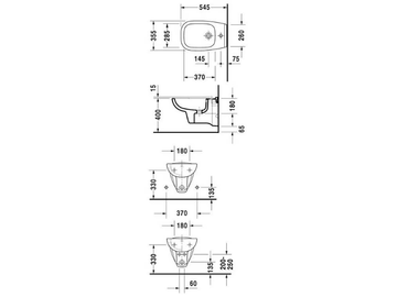 D-CODE - Wall-hung ceramic bidet by Duravit - view 3